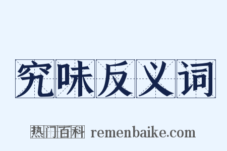 究味反义词是什么意思的图片